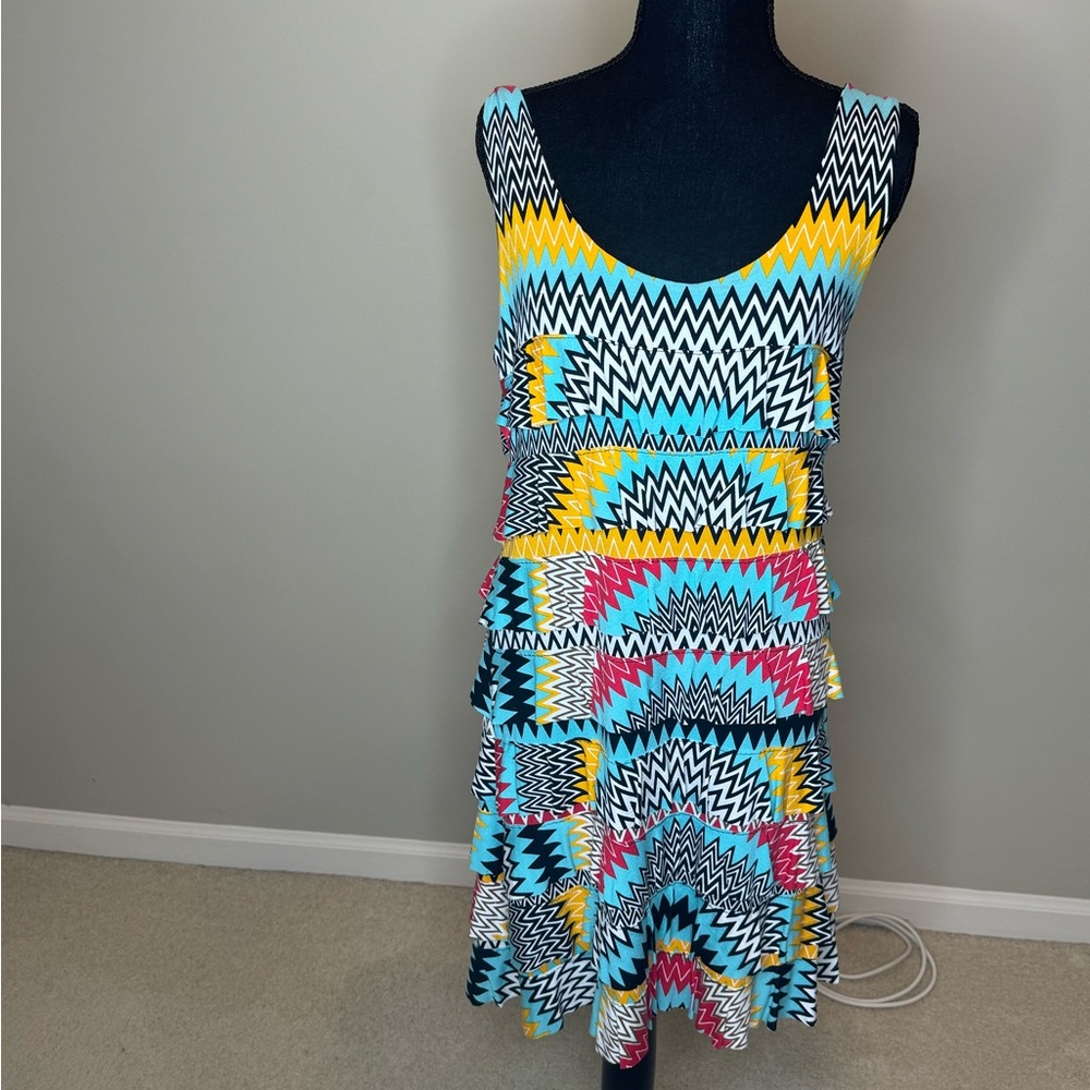 Talk of the Walk Tiered Dress, Size L - excellent condition